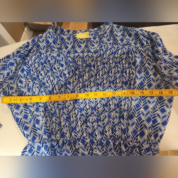 Maeve Anthropologie Tunic Dress sz S Blue Bohemian Shirt Mini Cassic Oversized - Picture 8 of 9